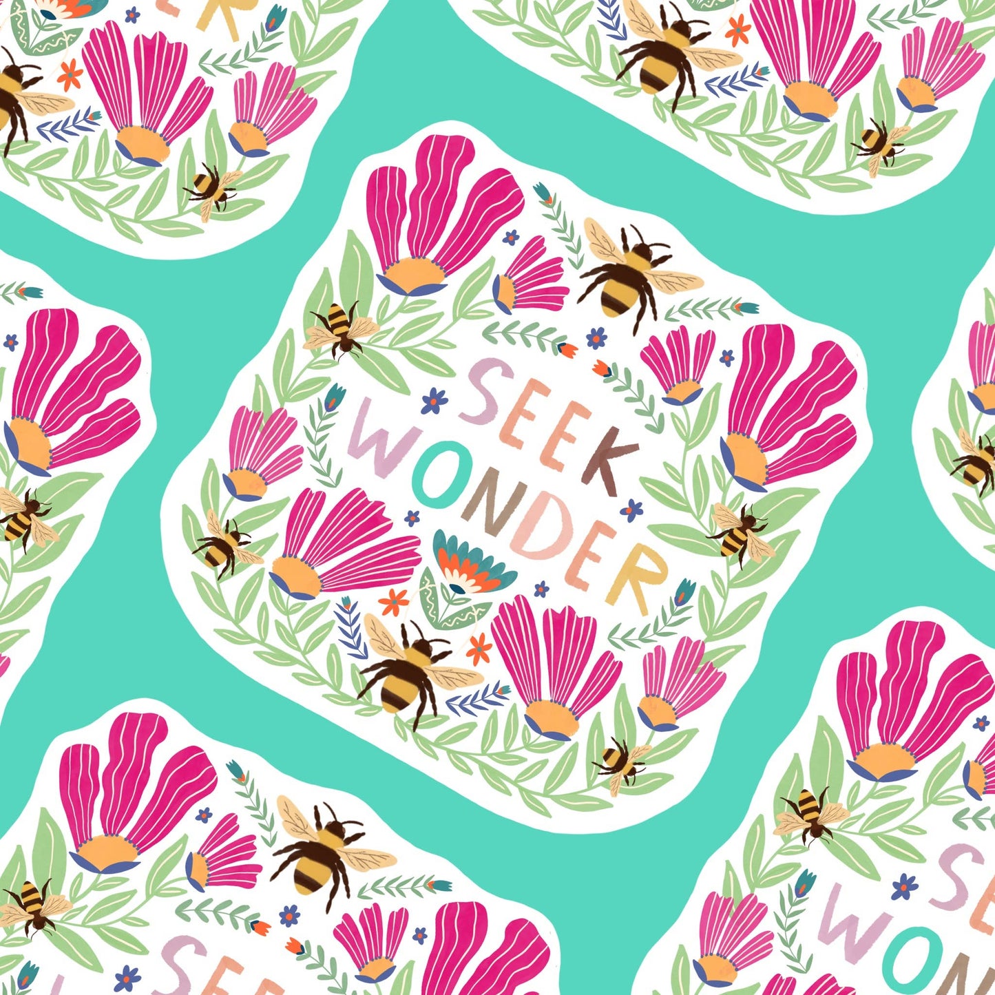 Seek Wonder Waterproof Sticker