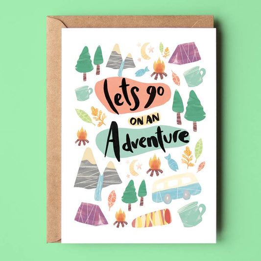 'Let's Go On An Adventure' Greetings Card