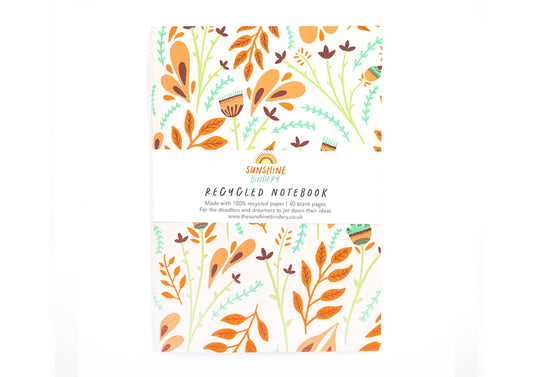 Folk Florals Recycled Pocket Notebook